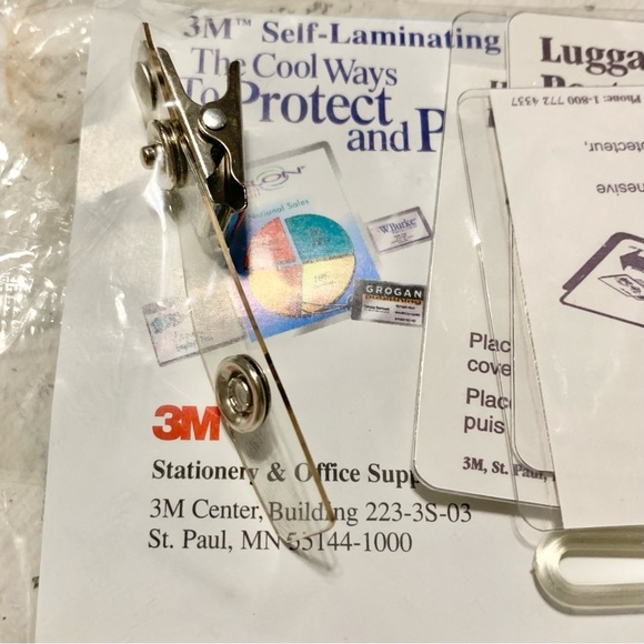 3M Self-Laminating ID/Luggage Tag - Picture 1 of 6